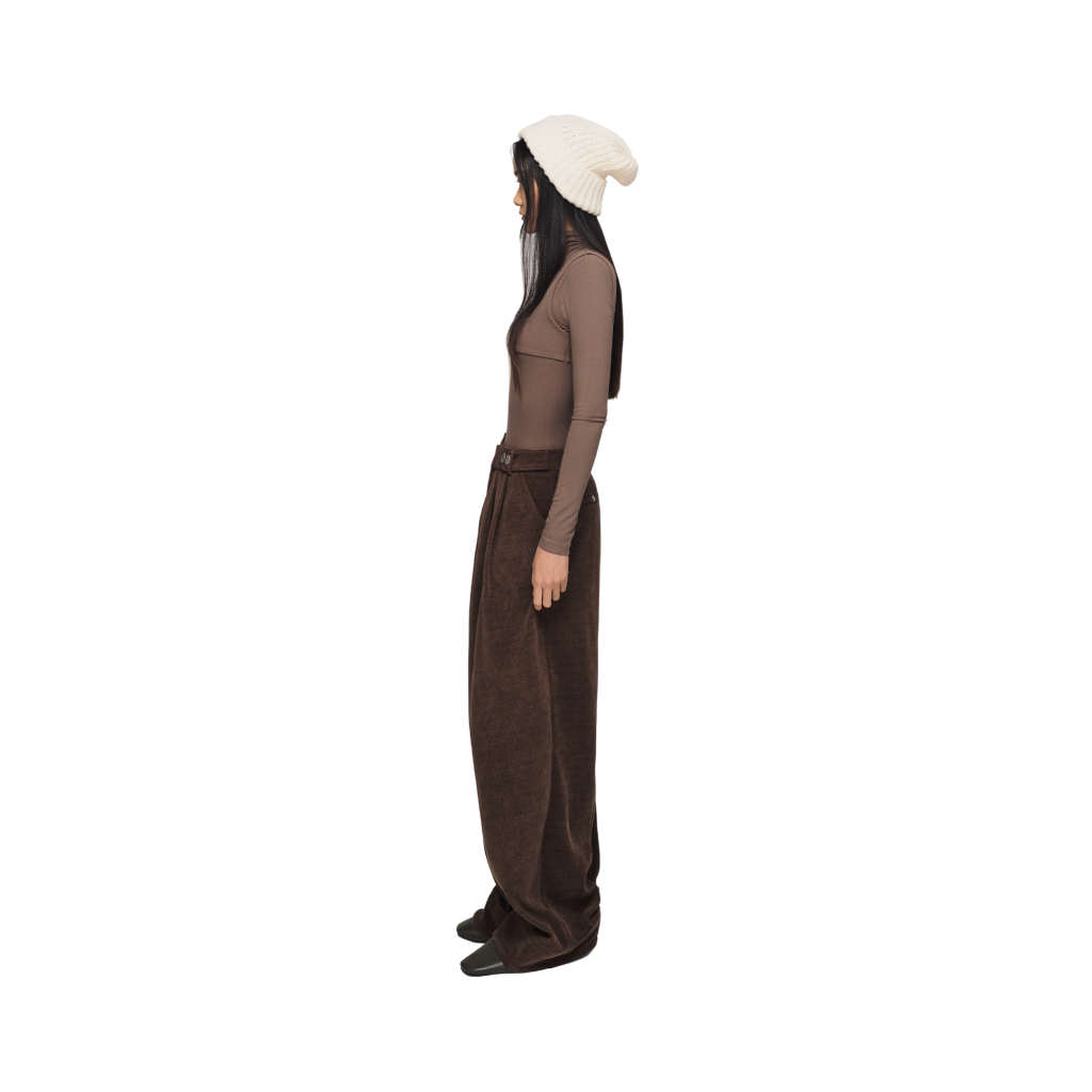 Ảnh làminapparel - CORDUROY BUTTON TROUSERS 3