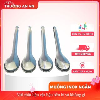 [Combo 5 Cái] Muỗng Inox Sáng Bóng – Không Gỉ Sét, Ăn Cơm Cháo Súp – Trường An VN