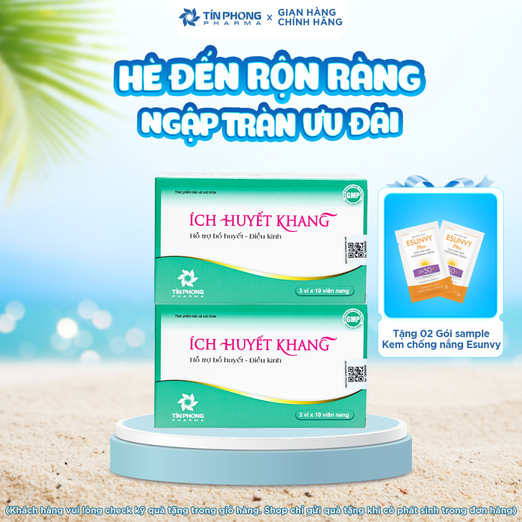 Ảnh Viên Uống TPBVSK ÍCH HUYẾT KHANG Hỗ Trợ Điều Hòa Kinh Nguyệt, Hỗ Trợ Giảm Đau Bụng Kinh 1