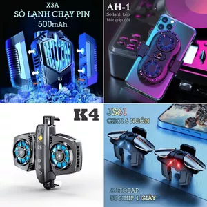 Bộ sưu tập tản nhiệt, sò lạnh điện thoại và nút bắn hỗ trợ chơi PUBG, Freefire