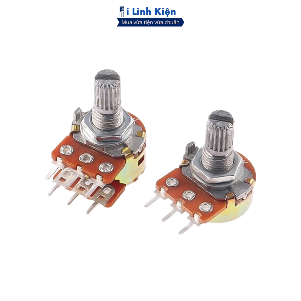 Chiết áp đôi - đơn 1M 500K 250K 100K 50K 20K 10K 5K 2K 1K WH148 15mm chất lượng cao ilinhkien.