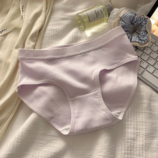 Combo 3 Quần Lót Nữ Cotton Gân Tăm Thoáng Khí Cạp Vừa Lưng Chun Co Giãn Thoải Mái King Shop L-2416