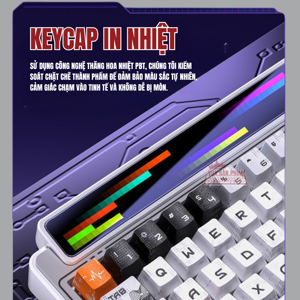 [HÀNG SẴN] Bàn phím cơ amg65 | Lebog Amg65 không dây , màn hình led , mạch xuôi keycap pbt double shot, led rgb, hotswap | BigBuy360 - bigbuy360.vn