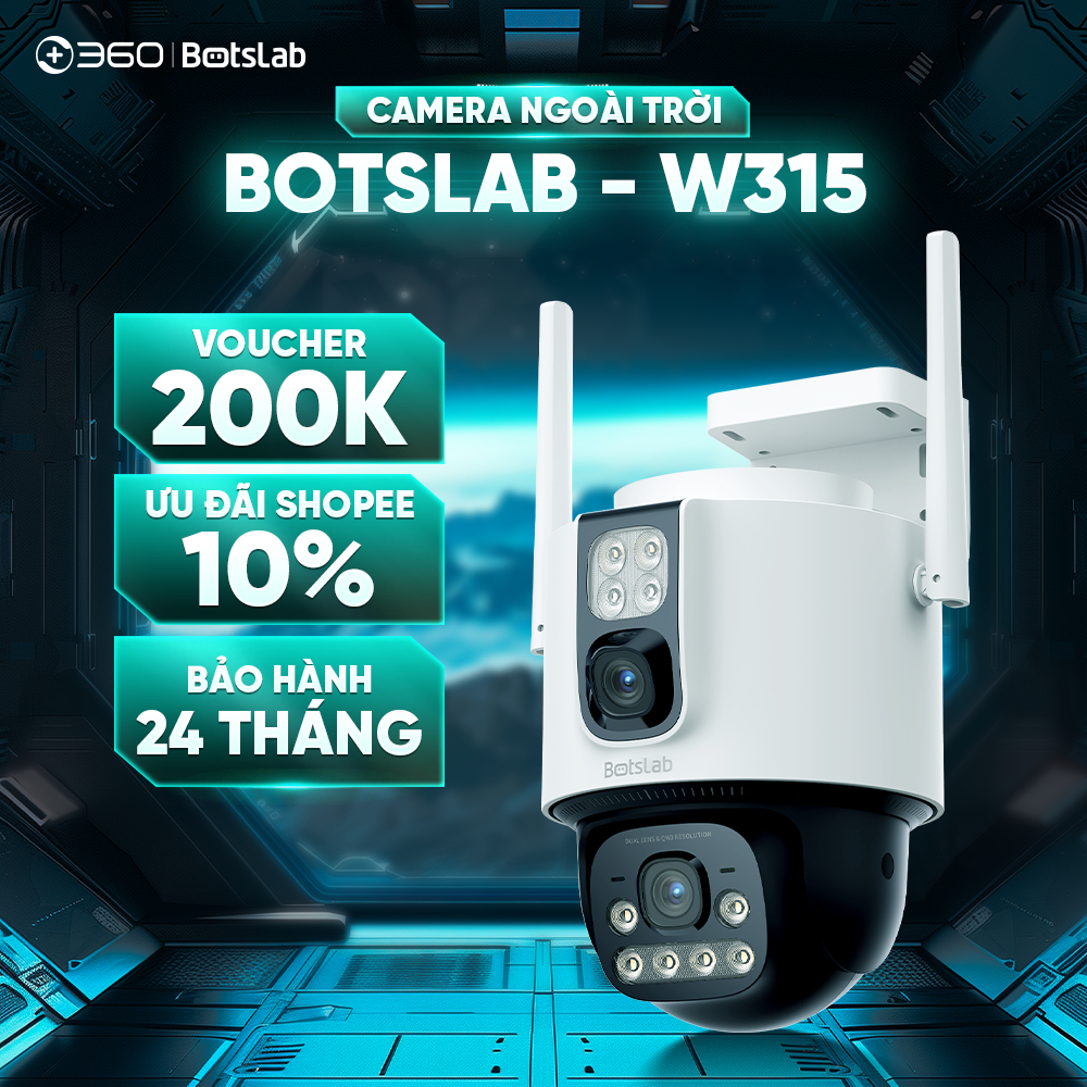 Camera Ngoài Trời 2 Mắt Góc Rộng Và Zoom Xoay 360° BOTSLAB W315 - Video ...
