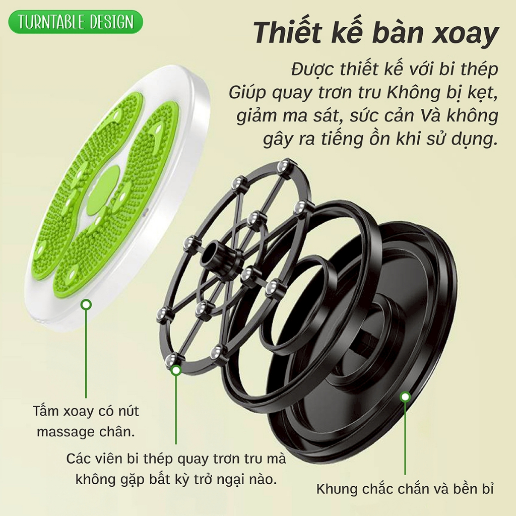 Ảnh - BG - ETB3001-N Đĩa xoay eo cân bằng cao cấp Bàn xoay eo tập gọn bụng, đùi 2