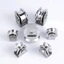 Bộ bánh xe Cửa cổng trượt, Cửa lùa, Cửa xếp, Cột cờ, Inox 304, loại 16x48mm, Hình U, V tùy chọn