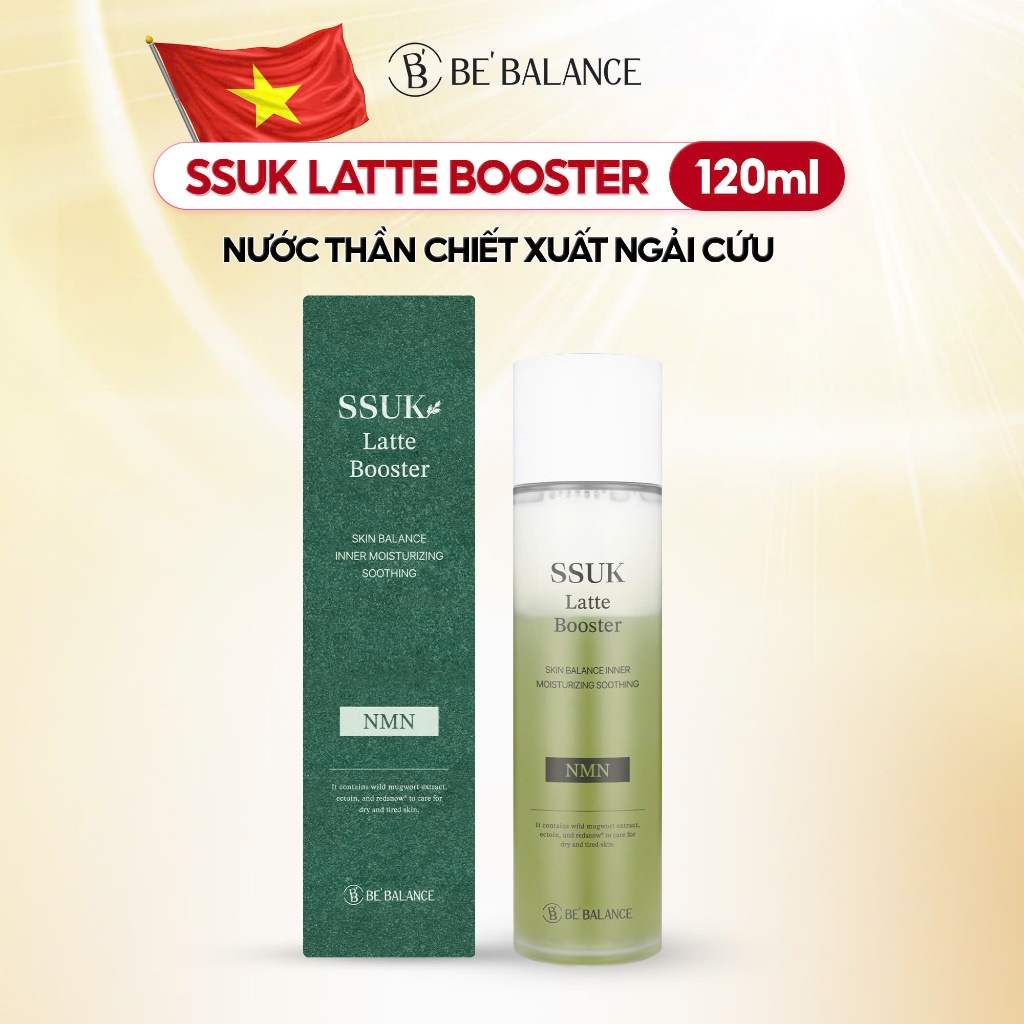 Ảnh Toner Nước Thần Đa Tầng Chiết Xuất Ngải Cứu Be'Balance SSUK LATTE BOOSTER giúp Da Trắng Khỏe 120ml 1