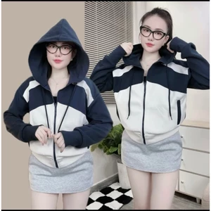 Áo Khoác Nỉ THỜI TRANG 2 MÀU Cực Đẹp Phối Sọc Như Hình FORM Vừa Chống Nắng Tốt