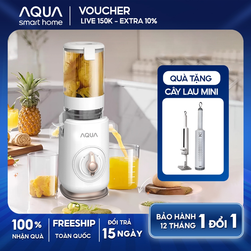 Ảnh Máy ép chậm AQUA JSJ0901RW 900ml, ép nguyên quả trái cây, vắt kiệt bã - Bảo hành 12 tháng 1