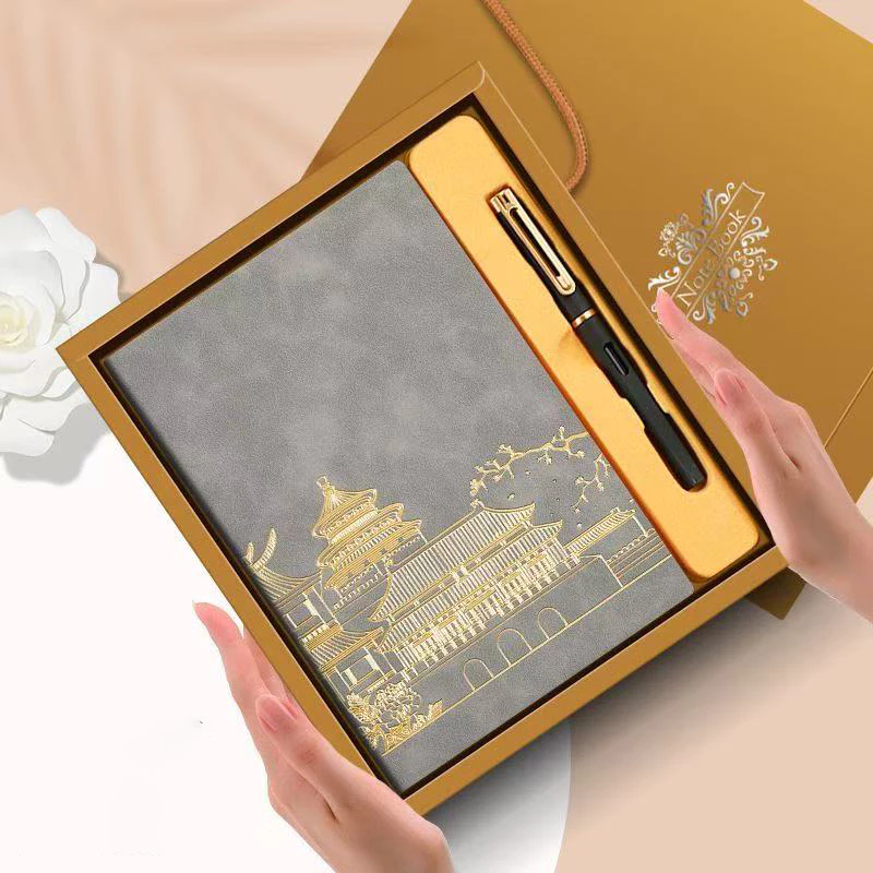 Quà tốt nghiệp - Combo set quà tặng sổ tay và bút kèm hộp túi, Qùa tặng Doanh Nghiệp