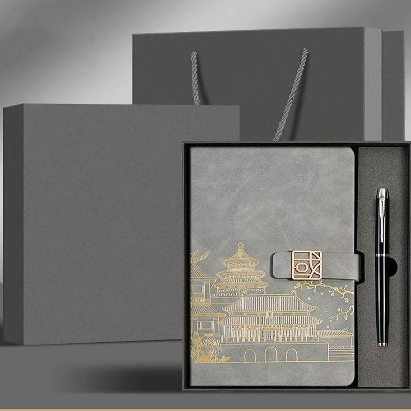 Quà tốt nghiệp - Combo set quà tặng sổ tay và bút kèm hộp túi, Qùa tặng Doanh Nghiệp