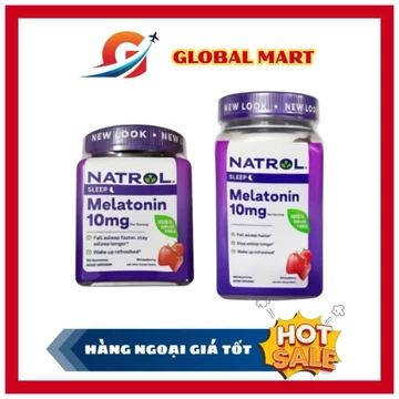 Kẹo dẻo hỗ trợ giấc ngủ Natrol Melatonin 10mg 90 và 140 viên - hàng Mỹ chính hãng