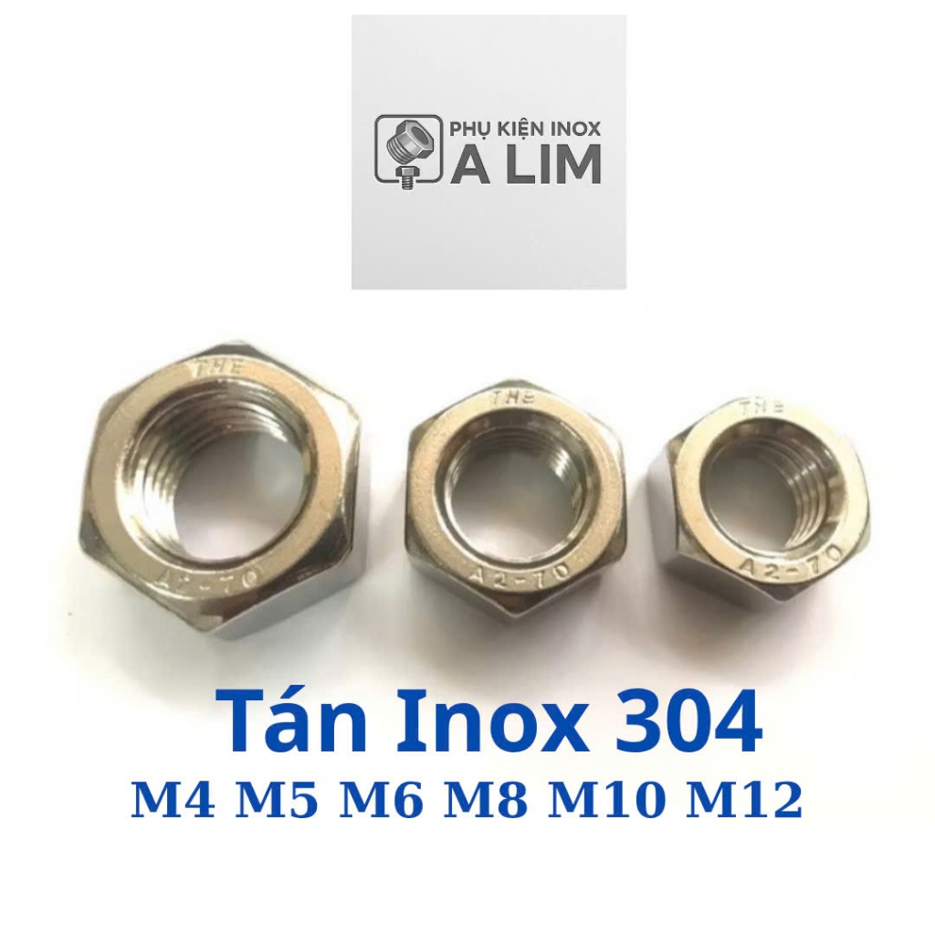 Tán Inox 304 - Đai Ốc Inox 304 M4 M5 M6 M8 M10 M12 | Shopee Việt Nam