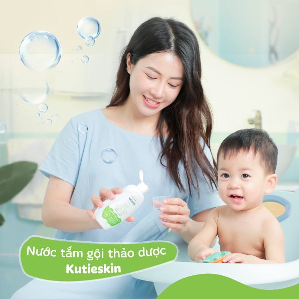 Ảnh Combo Nước tắm gội thảo dược và Kem bôi dịu da Kutieskin - STK01, KKD01 1