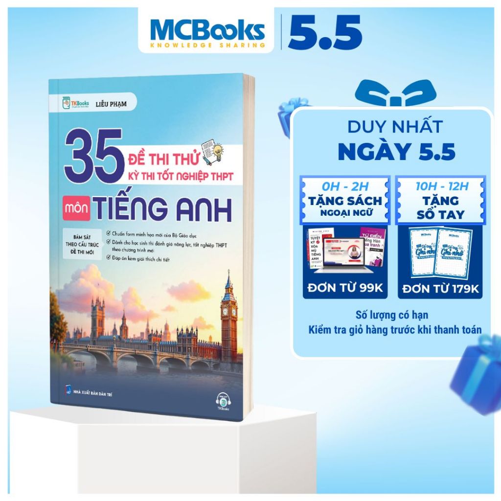 Ảnh Sách - 35 Đề Thi Thử Kỳ Thi Tốt Nghiệp THPT Môn Tiếng Anh 2