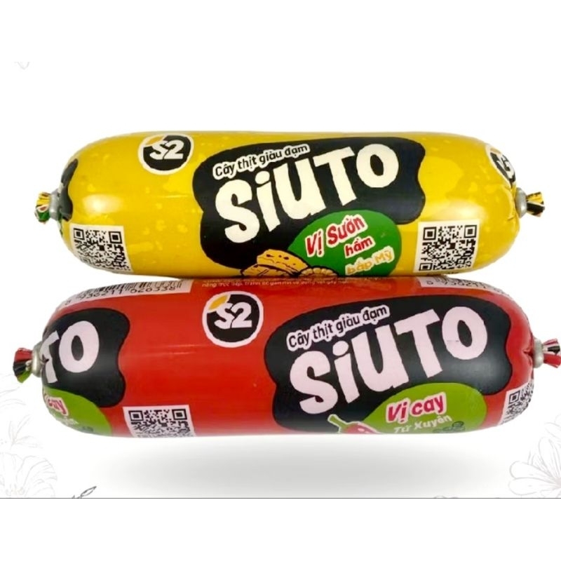 ( set 2 cây ) Xúc xích Siu To S2 vị sườn hầm và cay tứ xuyên cây to 85g ...