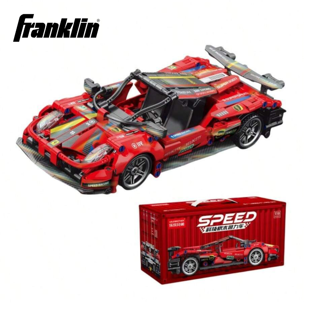 Đủ Màu] Đồ chơi lắp ráp siêu xe ô tô ferrari 488 Pullblack mô hình