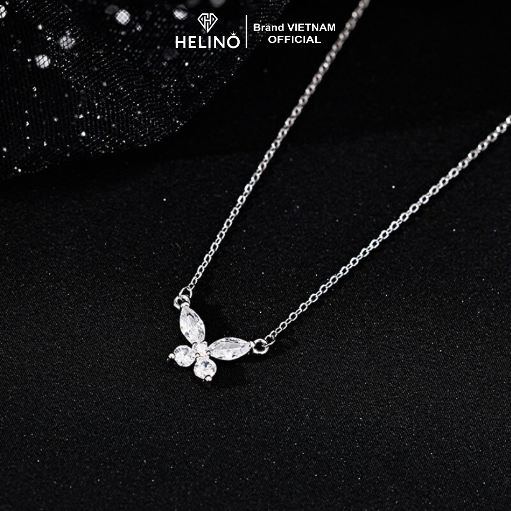 Ảnh Dây chuyền bạc nữ HELINO mặt hồ điệp đơn đính đá lấp lánh, nữ tính C63 3