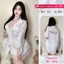 Áo sơ mi pha ren tặng kèm quần short, set sơ mi ngủ lụa phối ren mềm mịn thoáng mát cho nàng BS-9505