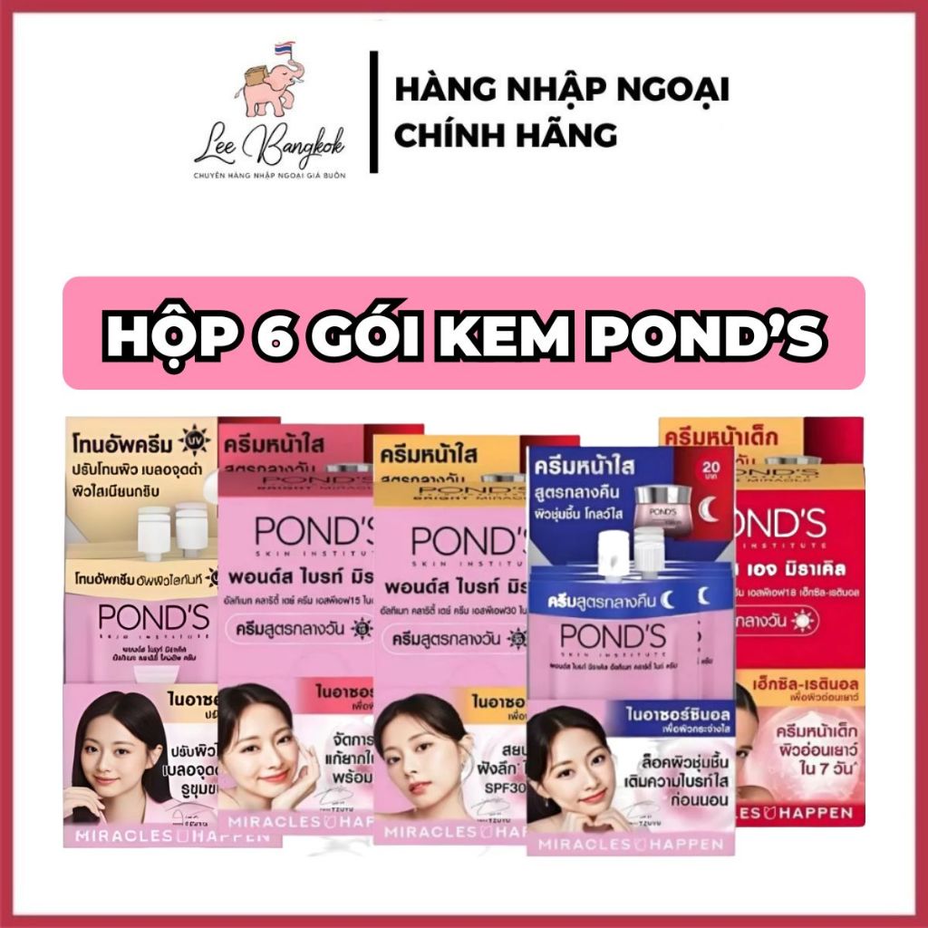 [Mẫu Mới] Hộp 6 Gói Kem Dưỡng Trắng Sáng Da Mặt, Chống Nắng Ponds ...