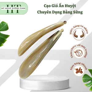Cạo Gió Ấn Huyệt Chuyên Dụng Bằng Sừng Giúp Phát Tán Chướng Khí, Giãn Cơ, Thông Lạc