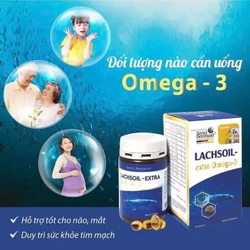 Viên uống dầu cá hồi Omega 3 Lachsoil giảm mỡ máu, gan nhiễm mỡ, bổ mắt, hỗ trợ tim mạch chính hãng Đức - Hộp 60 viên