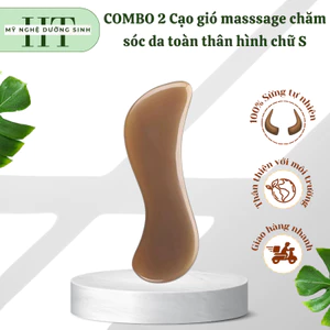 COMBO 2 chiếc Cạo gió masssage chăm sóc da toàn thân hình chữ S Kích Thích Mạch Máu Lưu Thông