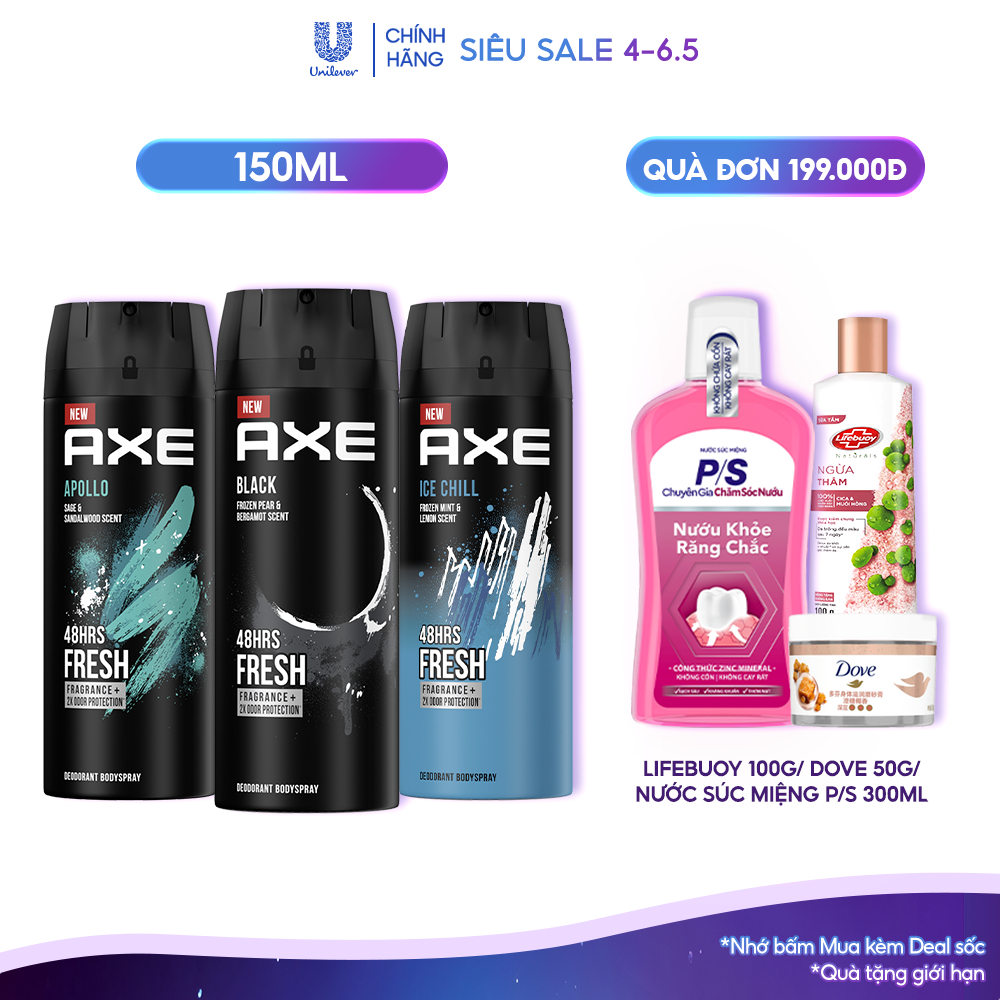 Review Xịt Nước Hoa Nam Toàn Thân AXE 135ml: Khử Mùi, Lưu Hương 48H - Tự Tin Đỉnh Cao
