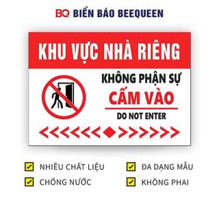 Biển báo KHU VỰC NHÀ RIÊNG KHÔNG PHẬN SỰ CẤM VÀO N193