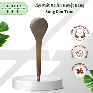 Cây Mát Xa Ấn Huyệt Bằng Sừng Thần Thánh Đầu Tròn Đánh Bay Vết Nhăn Da Mặt, Làm Mịn Da