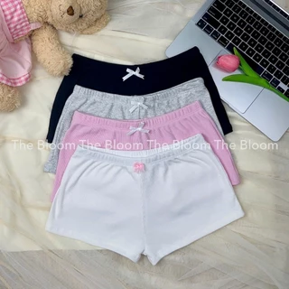 Combo 2 quần thun mặc nhà dễ thương, quần đùi thun cạp thấp chất thun bogen THE BLOOM | Q009