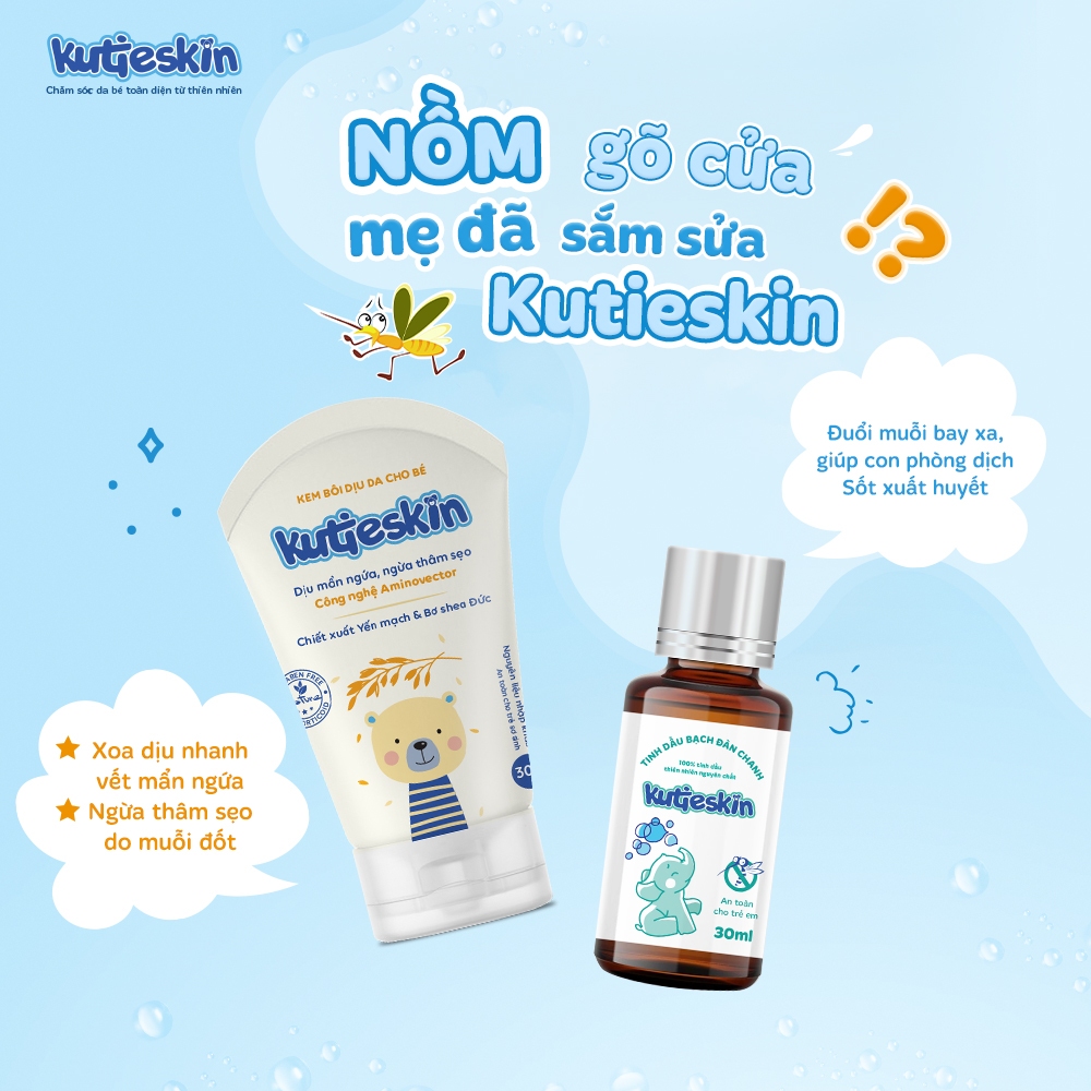 Ảnh Combo Kem bôi dịu da và Tinh dầu bạch đàn chanh Kutieskin - KKD01, BDC02 3