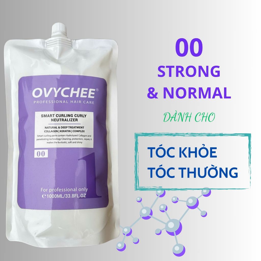 Bộ Thuốc Uốn Tóc OVYCHEE 1000ml | Tạo Sóng Xoăn, Giữ Nếp, Phù Hợp Salon Chuyên Nghiệp.