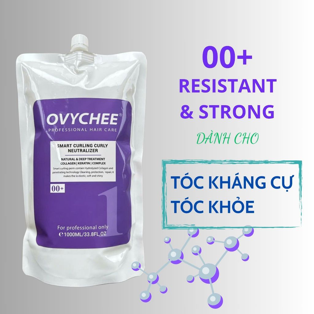 Bộ Thuốc Uốn Tóc OVYCHEE 1000ml | Tạo Sóng Xoăn, Giữ Nếp, Phù Hợp Salon Chuyên Nghiệp.