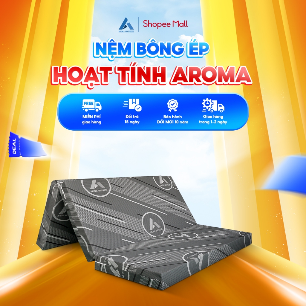 Đánh Giá Nệm Bông Ép Hoạt Tính Gấp 3 Aroma: Hỗ Trợ Cột Sống, Kháng Khuẩn, Giá Tốt, BH 5 Năm