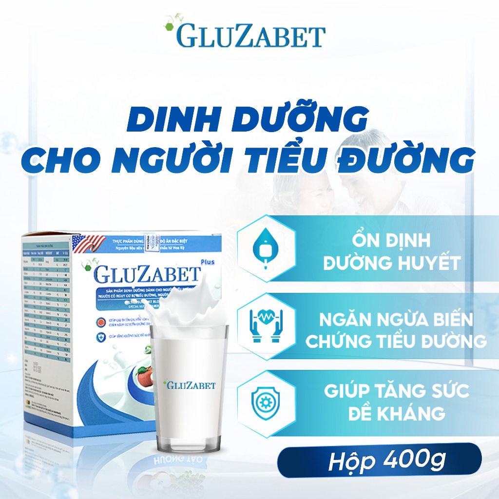 Ảnh Gluzabet Tiểu Đường Hộp Giấy NEW 400G (16 Gói 25G) 1