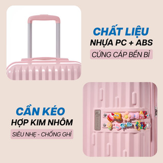 Vali Kéo MIAvn Larita CharmX - Size 20 inch, Nhựa PC/ABS Cứng Cáp Bền Bỉ, Phối Charmx Cá Tính, Mới Tại VN