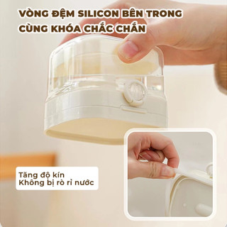 Hộp Đựng Hàm Duy Trì Khay Đựng Niềng Răng 2 Tầng Tự Động Nâng Khi Mở Nắp Kèm 3 Dụng Cụ Vệ Sinh Life Plus - KDNR02