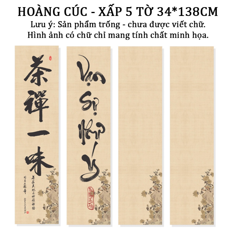 Giấy Xuyến Chỉ Khổ Lớn Viết Tác Phẩm Thư Pháp Bán Sinh Bán Thục Nhuộm Sáp Giấy Bồi Biểu Đóng Khung Loại Đẹp
