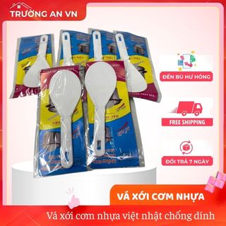 Combo 5 Muôi, Vá xới cơm nhựa việt nhật chống dính, muôn/vá xới cơm nhám chịu nhiệt - Trường An VN