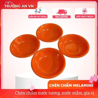 [Thanh lý] Chén chấm nước tương, nước mắm, gia vị nhựa melamine nhựa cứng, màu cam - Trường An VN