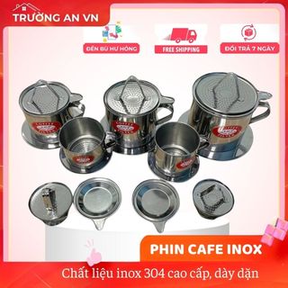 Phin cà phê inox nhiều size lưới gài Long Cam hàng loại I cho các quán cafe, gia đình - Trường An VN