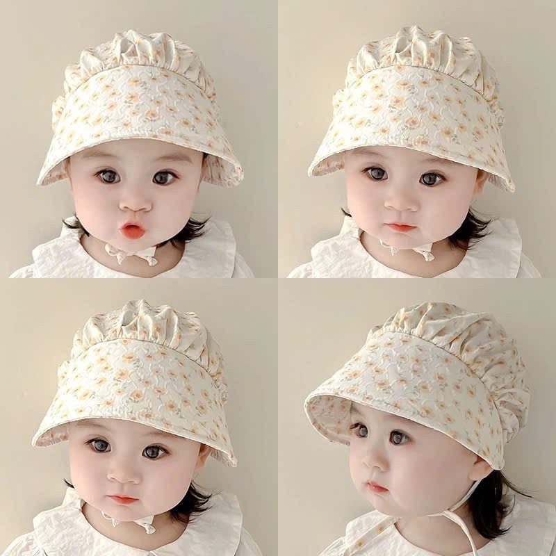 Mũ Cô Gái Hà Lan Hoa Nhí Cho Bé Gái 0-2 Tuổi Dễ Thương Công Chúa Ngọt Ngào Vành Chống Nắng Bé Gái Mũ Chui Đầu saubabi