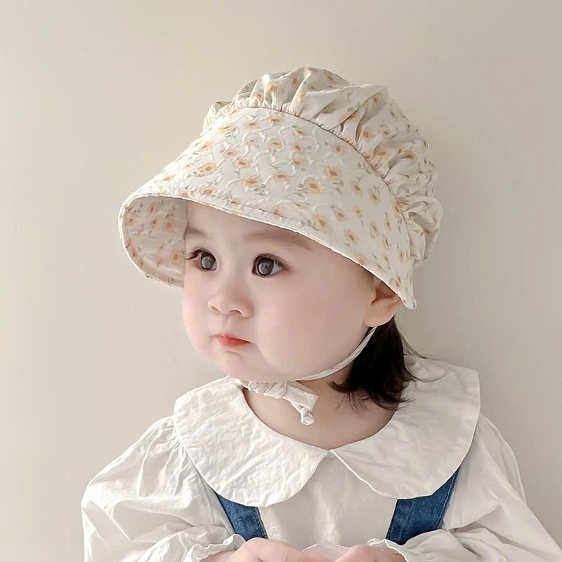 Mũ Cô Gái Hà Lan Hoa Nhí Cho Bé Gái 0-2 Tuổi Dễ Thương Công Chúa Ngọt Ngào Vành Chống Nắng Bé Gái Mũ Chui Đầu saubabi