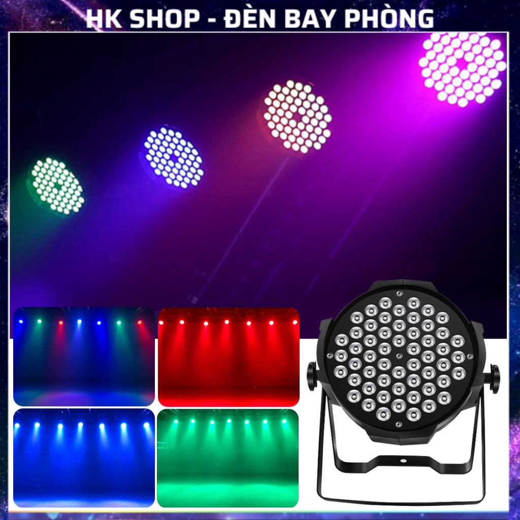 Đèn Par Led 54x9w 8in1 có Vàng Nắng Cực Sáng dùng pha màu cho sân khấu , tiệc party , đám cưới , karaoke , sân khấu