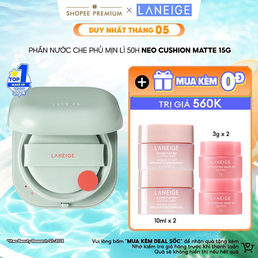 Ảnh Phấn Nước Che Phủ Mịn Lì 50H Laneige Neo Cushion Matte 15g 1