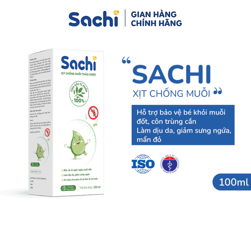 Ảnh Xịt Chống Muỗi Thảo Dược Sachi An Toàn Cho Bé - Hộp 1 chai 100 ml 2