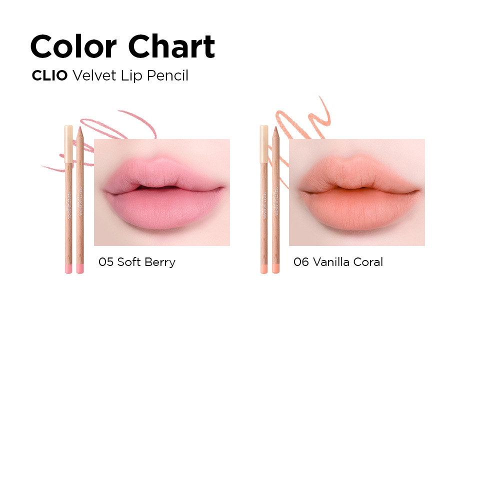 Bút Chì Kẻ Viền Môi Nhung Clio Velvet Lip Pencil 1.45g