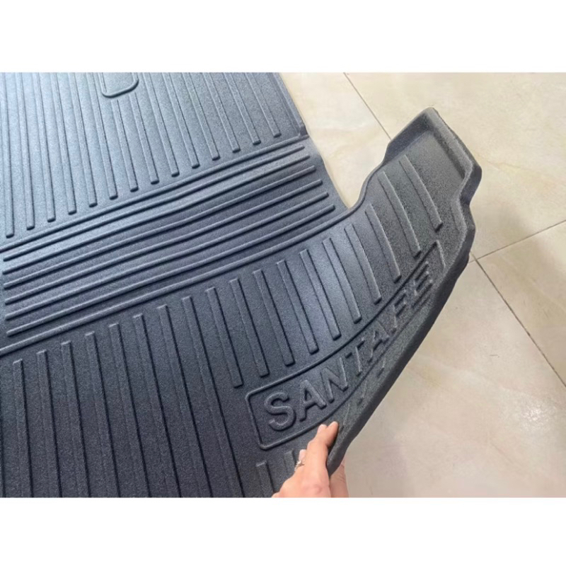 Lót cốp nhựa dẻo TPE xe Huyndai Santafe 2019-2025 hàng cao cấp