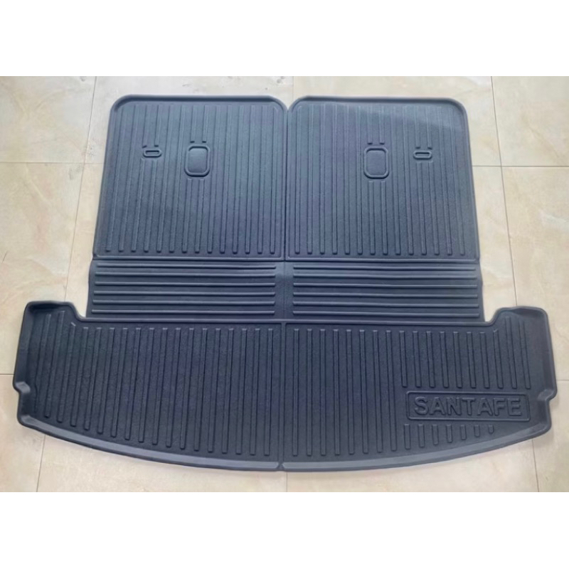 Lót cốp nhựa dẻo TPE xe Huyndai Santafe 2019-2025 hàng cao cấp